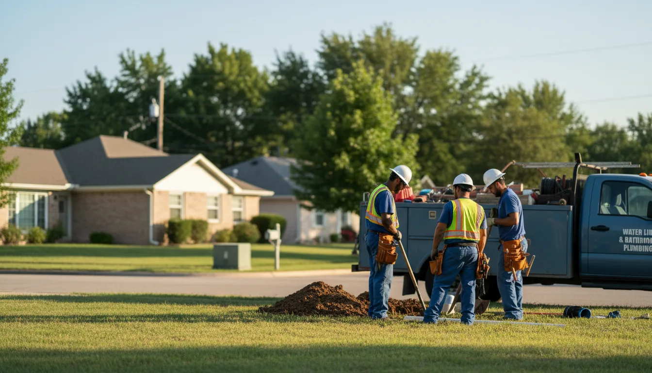 Residential water line and bathroom plumbing service in Flora, MS